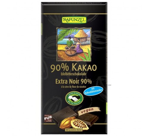 Ciocolata amaruie 90% cacao si zahar de cocos VEGANA