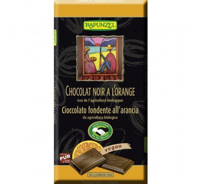 Ciocolata amaruie cu Portocale 55 % cacao VEGANA 