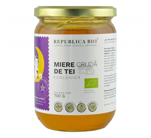 Miere de Tei ecologica cruda Republica BIO, 700 g